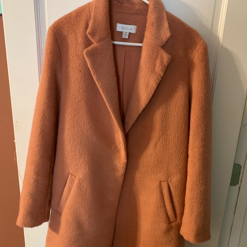 Burnt Orange Midi Length Coat